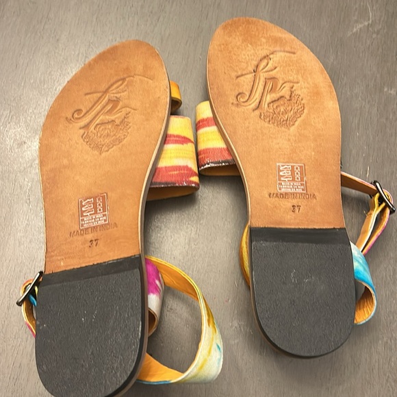 Free people sun peaks tie dye leather sandals size 6.5 - Picture 6 of 6